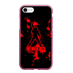 Чехол iPhone 7/8 матовый Queen: Blood Style, цвет: 3D-малиновый