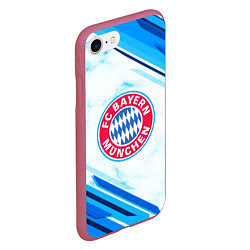 Чехол iPhone 7/8 матовый Bayern Munchen, цвет: 3D-малиновый — фото 2