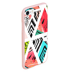 Чехол iPhone 7/8 матовый Тропическое ассорти, цвет: 3D-светло-розовый — фото 2