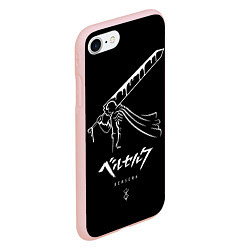 Чехол iPhone 7/8 матовый Berserk Khight, цвет: 3D-светло-розовый — фото 2