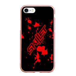 Чехол iPhone 7/8 матовый Skillet: Blood Style, цвет: 3D-светло-розовый