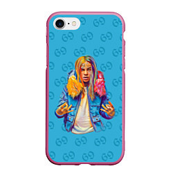 Чехол iPhone 7/8 матовый 6IX9INE 69, цвет: 3D-малиновый