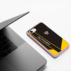 Чехол iPhone 7/8 матовый Alpinism: Yellow Russia, цвет: 3D-светло-розовый — фото 2