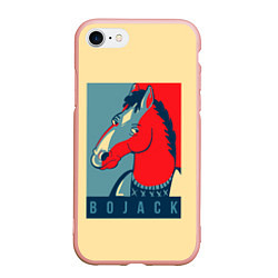 Чехол iPhone 7/8 матовый BoJack Obey, цвет: 3D-светло-розовый