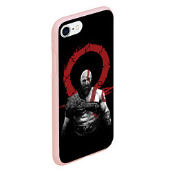Чехол iPhone 7/8 матовый God of War IV, цвет: 3D-светло-розовый — фото 2