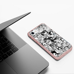 Чехол iPhone 7/8 матовый AHEGAO, цвет: 3D-светло-розовый — фото 2