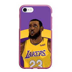 Чехол iPhone 7/8 матовый LeBron 23: Lakers