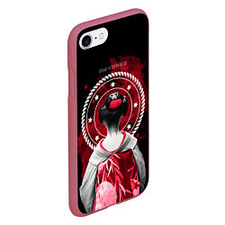 Чехол iPhone 7/8 матовый Kimono Geisha, цвет: 3D-малиновый — фото 2