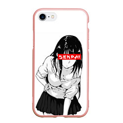 Чехол iPhone 7/8 матовый Senpai Style, цвет: 3D-светло-розовый