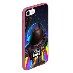 Чехол iPhone 7/8 матовый Fortnite: Space Rainbow, цвет: 3D-малиновый — фото 2