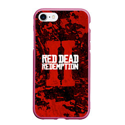 Чехол iPhone 7/8 матовый Red Dead Redemption: Part II, цвет: 3D-малиновый
