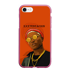 Чехол iPhone 7/8 матовый XXXtentacion king, цвет: 3D-малиновый