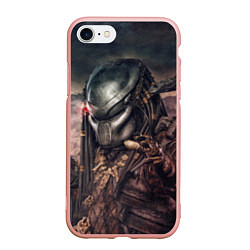 Чехол iPhone 7/8 матовый Merciless Predator, цвет: 3D-светло-розовый