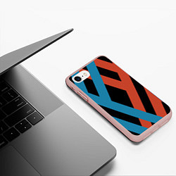 Чехол iPhone 7/8 матовый Darling in the Franxx, цвет: 3D-светло-розовый — фото 2