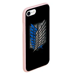 Чехол iPhone 7/8 матовый Стальные крылья, цвет: 3D-светло-розовый — фото 2
