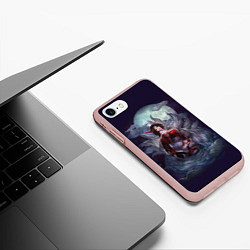 Чехол iPhone 7/8 матовый Ahri the Nine-Tailed Fox, цвет: 3D-светло-розовый — фото 2