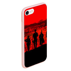 Чехол iPhone 7/8 матовый RDR 2: Sunset, цвет: 3D-светло-розовый — фото 2