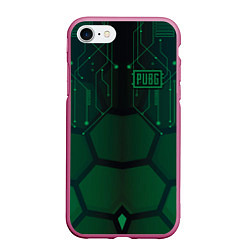 Чехол iPhone 7/8 матовый PUBG: Green Guard, цвет: 3D-малиновый
