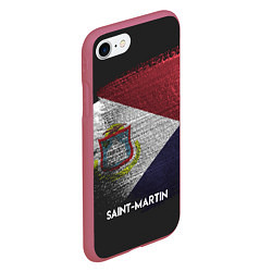 Чехол iPhone 7/8 матовый Saint Martin Style, цвет: 3D-малиновый — фото 2