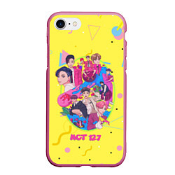 Чехол iPhone 7/8 матовый NCT 127 Stores, цвет: 3D-малиновый