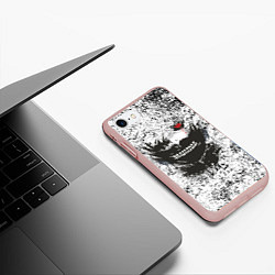 Чехол iPhone 7/8 матовый Kaneki Ken: Tokyo Ghoul, цвет: 3D-светло-розовый — фото 2