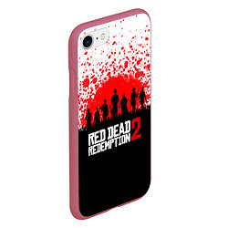 Чехол iPhone 7/8 матовый RDR 2: Red Blood, цвет: 3D-малиновый — фото 2