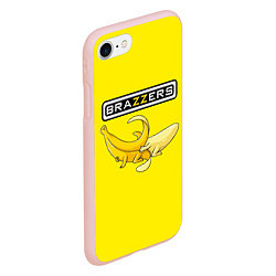 Чехол iPhone 7/8 матовый Brazzers: Yellow Banana, цвет: 3D-светло-розовый — фото 2