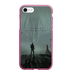 Чехол iPhone 7/8 матовый Death Stranding, цвет: 3D-малиновый