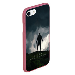 Чехол iPhone 7/8 матовый Death Stranding: One Soldier, цвет: 3D-малиновый — фото 2