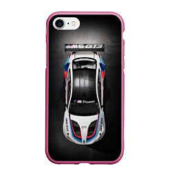 Чехол iPhone 7/8 матовый BMW M Power, цвет: 3D-малиновый