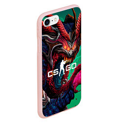 Чехол iPhone 7/8 матовый CS GO hyper beast skin, цвет: 3D-светло-розовый — фото 2