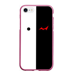 Чехол iPhone 7/8 матовый MONOKUMA Eyes, цвет: 3D-малиновый