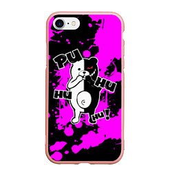 Чехол iPhone 7/8 матовый MONOKUMA Puhuhuhu, цвет: 3D-светло-розовый