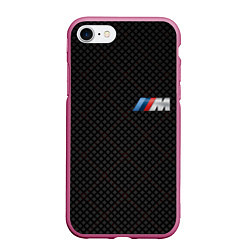 Чехол iPhone 7/8 матовый BMW M: Dark Side, цвет: 3D-малиновый