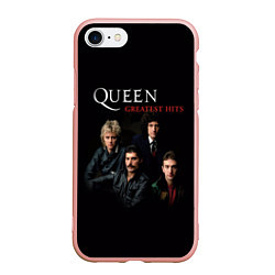 Чехол iPhone 7/8 матовый Queen: Greatests Hits, цвет: 3D-светло-розовый