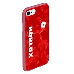 Чехол iPhone 7/8 матовый ROBLOX: Red Style, цвет: 3D-малиновый — фото 2