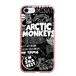 Чехол iPhone 7/8 матовый Arctic Monkeys: I'm in a Vest, цвет: 3D-светло-розовый