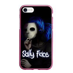 Чехол iPhone 7/8 матовый Sally Face: Dark Mask, цвет: 3D-малиновый