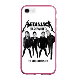 Чехол iPhone 7/8 матовый Metallica: Hardwired, цвет: 3D-малиновый
