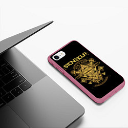 Чехол iPhone 7/8 матовый Stone Sour, цвет: 3D-малиновый — фото 2