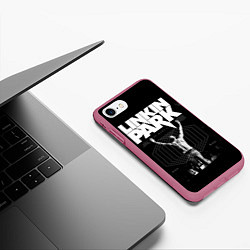 Чехол iPhone 7/8 матовый Linkin Park, цвет: 3D-малиновый — фото 2