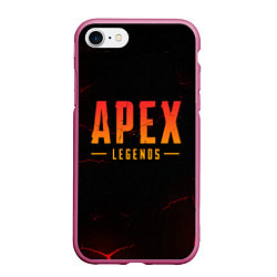 Чехол iPhone 7/8 матовый Apex Legends: Dark Game, цвет: 3D-малиновый