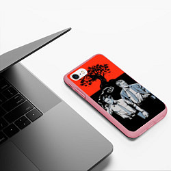 Чехол iPhone 7/8 матовый True Detective: Red & Black, цвет: 3D-баблгам — фото 2