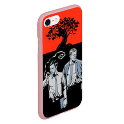 Чехол iPhone 7/8 матовый True Detective: Red & Black, цвет: 3D-баблгам — фото 2