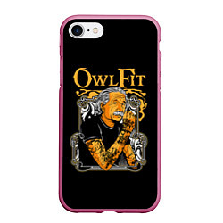 Чехол iPhone 7/8 матовый Owl Fit, цвет: 3D-малиновый