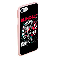 Чехол iPhone 7/8 матовый Blink-182: Death Punk, цвет: 3D-светло-розовый — фото 2
