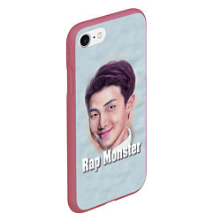 Чехол iPhone 7/8 матовый BTS Rap Monster, цвет: 3D-малиновый — фото 2