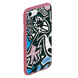 Чехол iPhone 7/8 матовый Graffiti Art, цвет: 3D-малиновый — фото 2