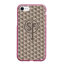 Чехол iPhone 7/8 матовый Sally Face: Gold SF, цвет: 3D-малиновый