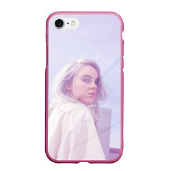 Чехол iPhone 7/8 матовый Billie Eilish: Light Pink, цвет: 3D-малиновый